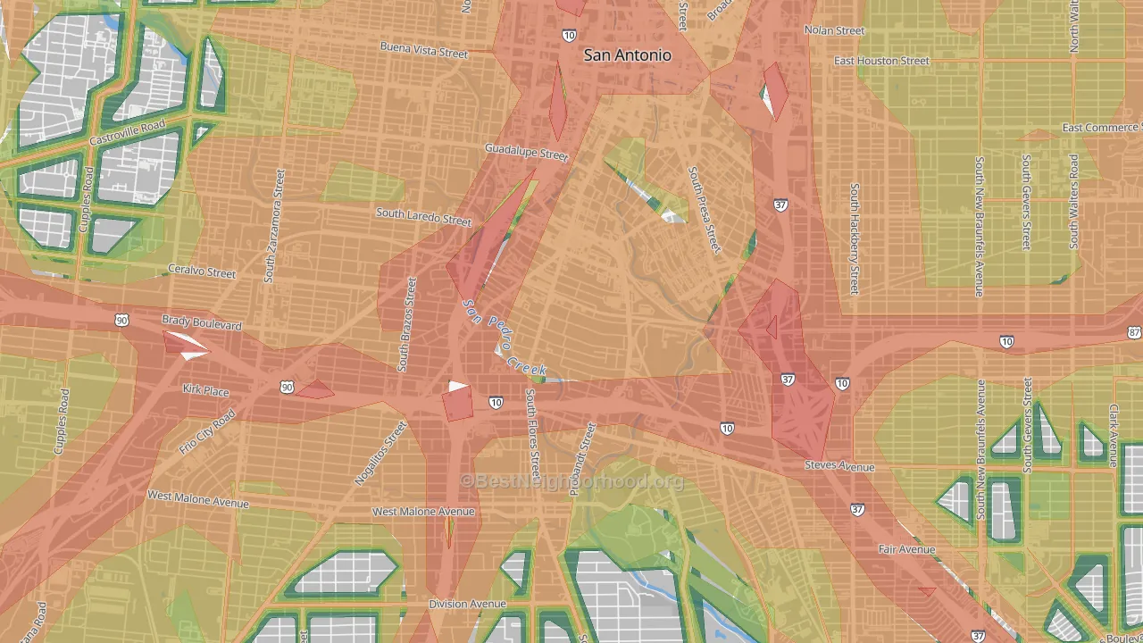 Lone Star, San Antonio, TX Map of Noise Levels in Lone Star