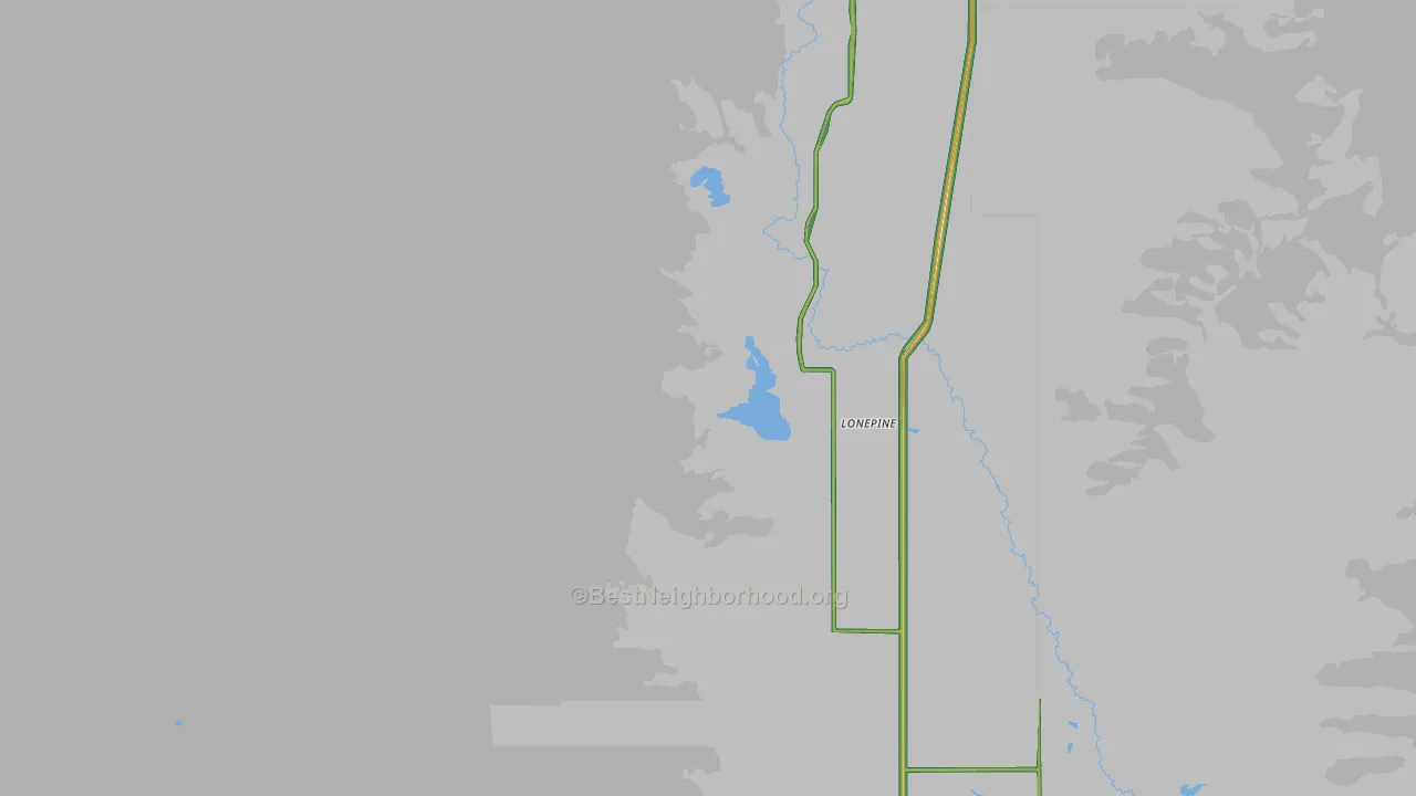 Lonepine, MT Map of Noise Levels in Lonepine