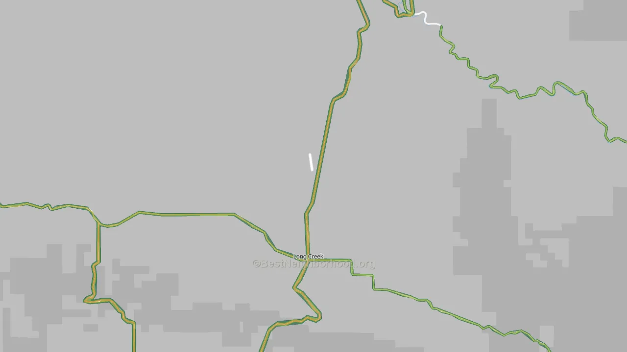 Long Creek, OR Map of Noise Levels in Long Creek