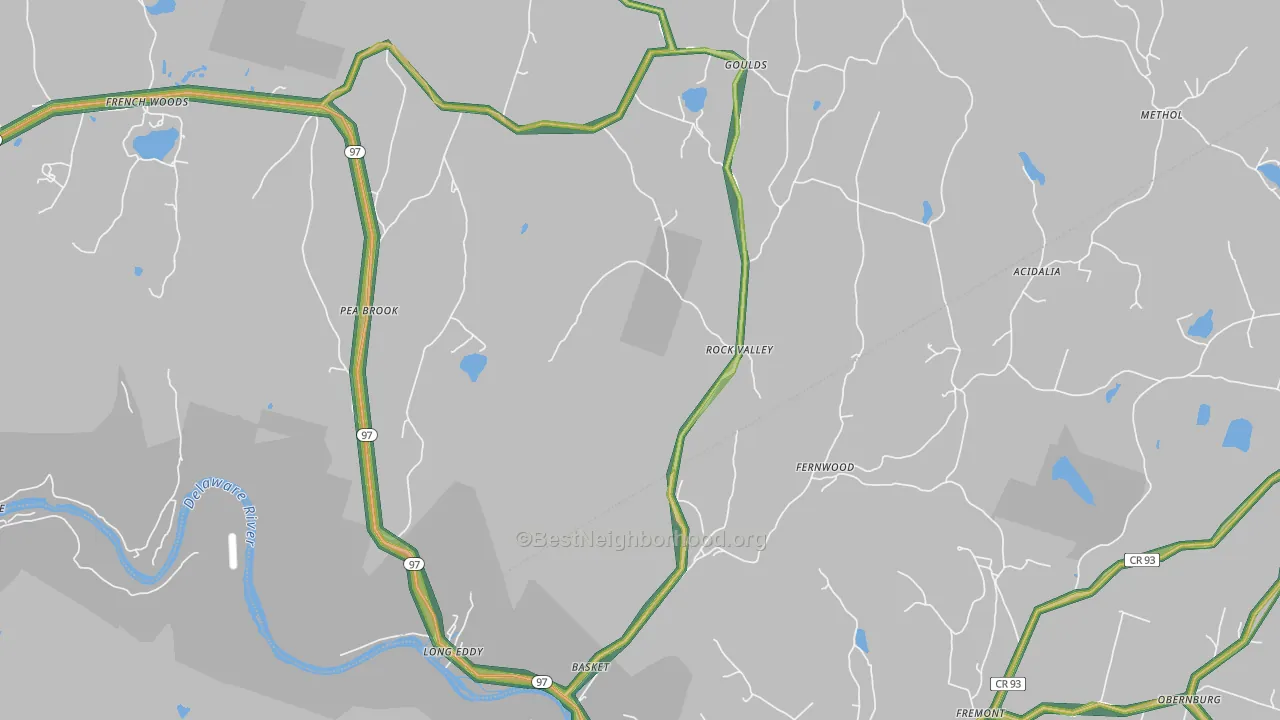Long Eddy, NY Map of Noise Levels in Long Eddy