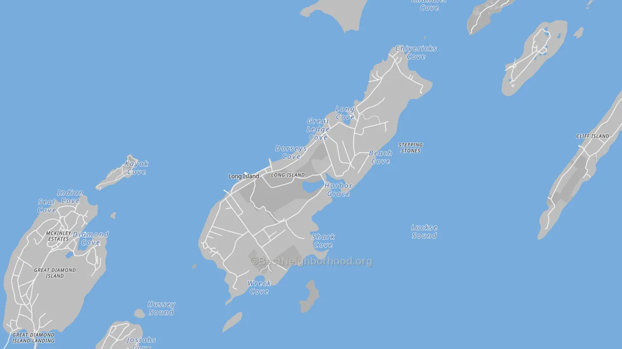 Long Island, ME Map of Noise Levels in Long Island