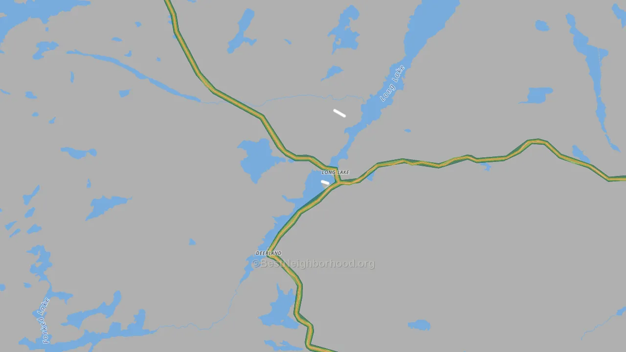 Long Lake, NY Map of Noise Levels in Long Lake