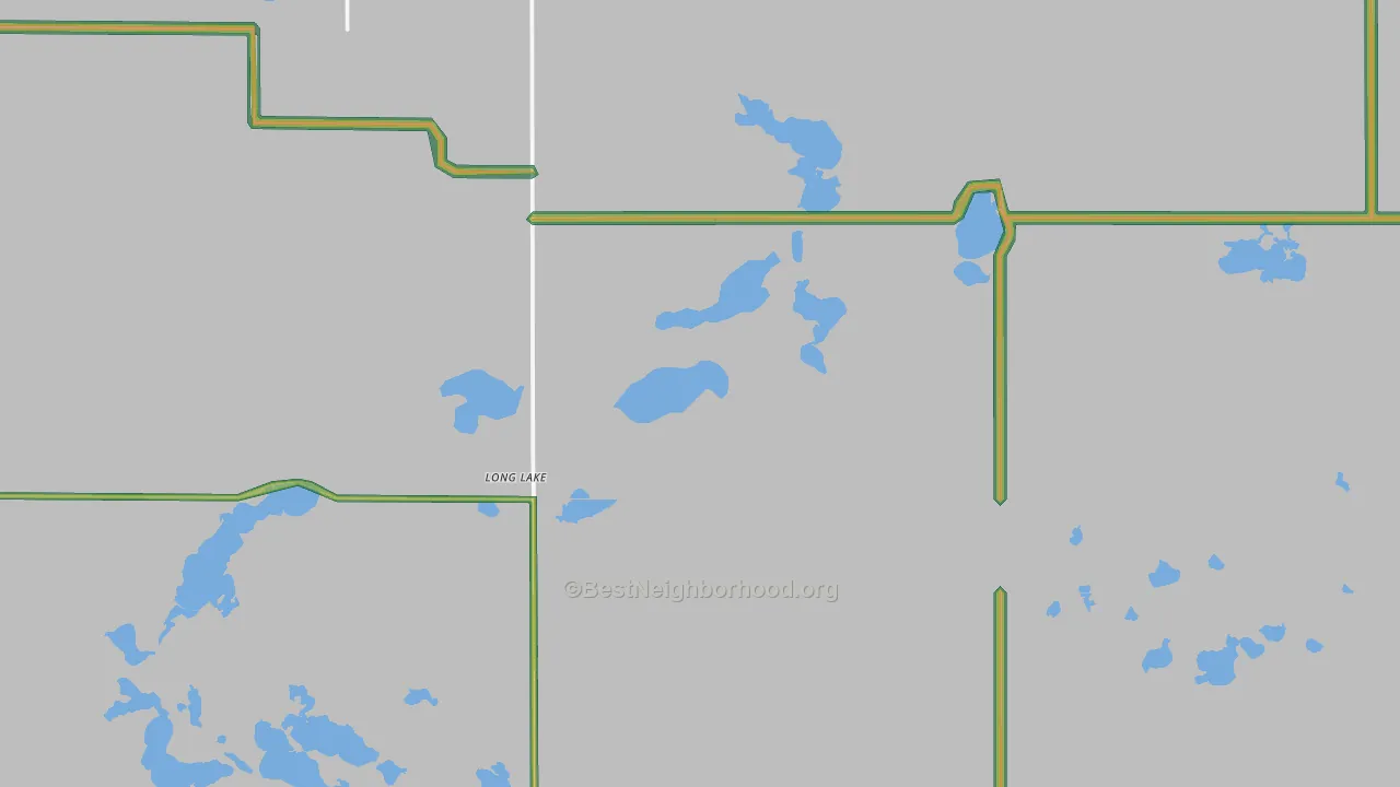 Long Lake, SD Map of Noise Levels in Long Lake