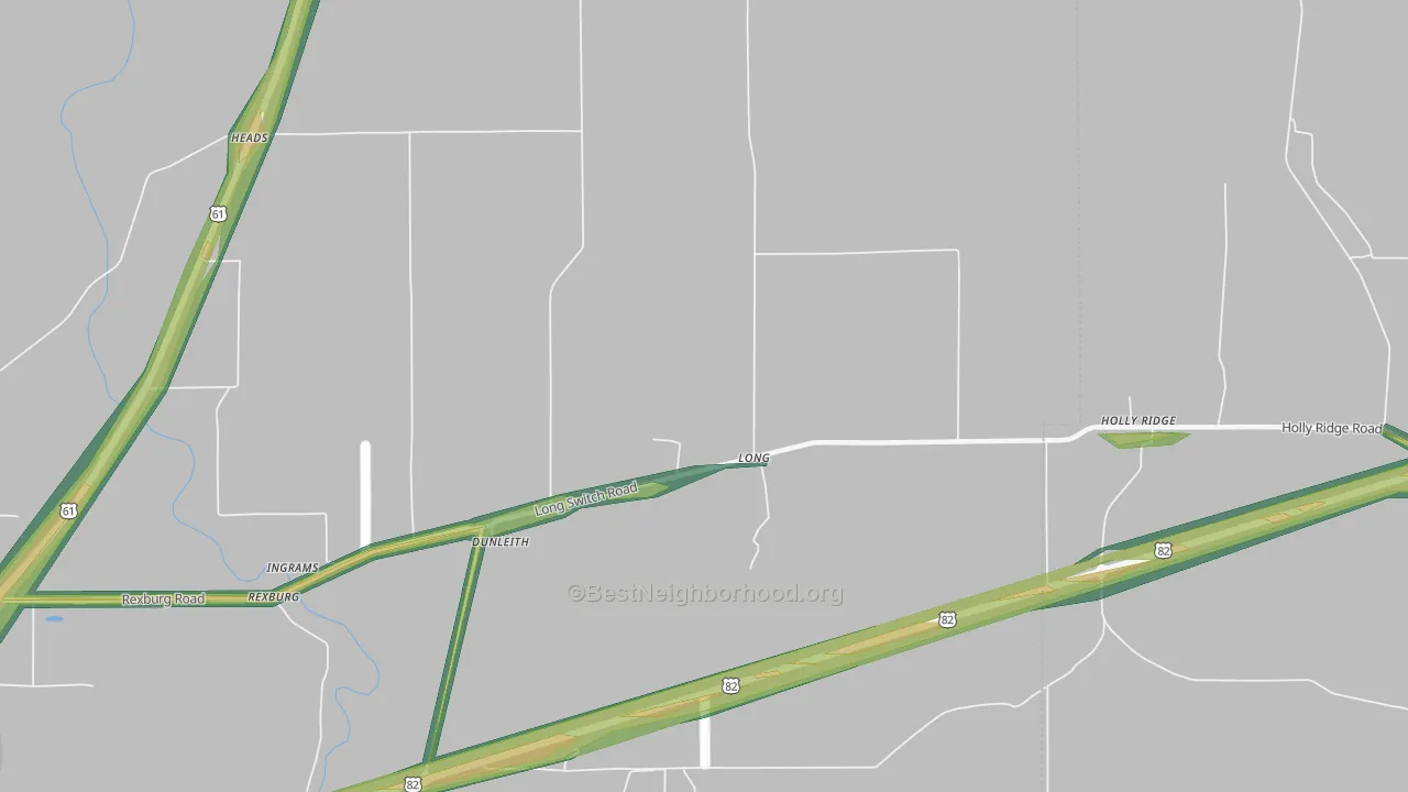 Long, MS Map of Noise Levels in Long