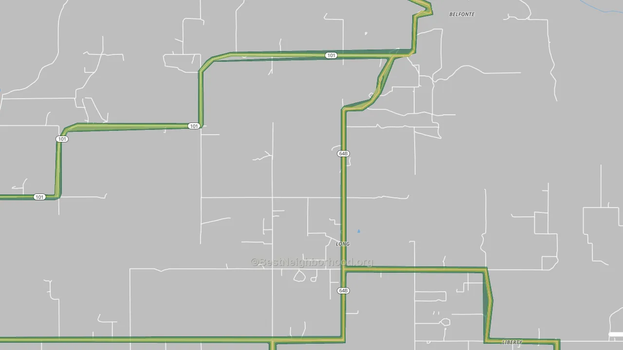 Long, OK Map of Noise Levels in Long