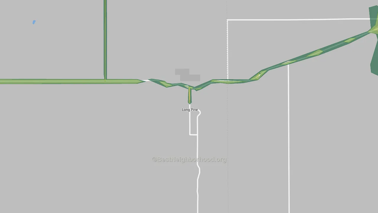 Long Pine, NE Map of Noise Levels in Long Pine