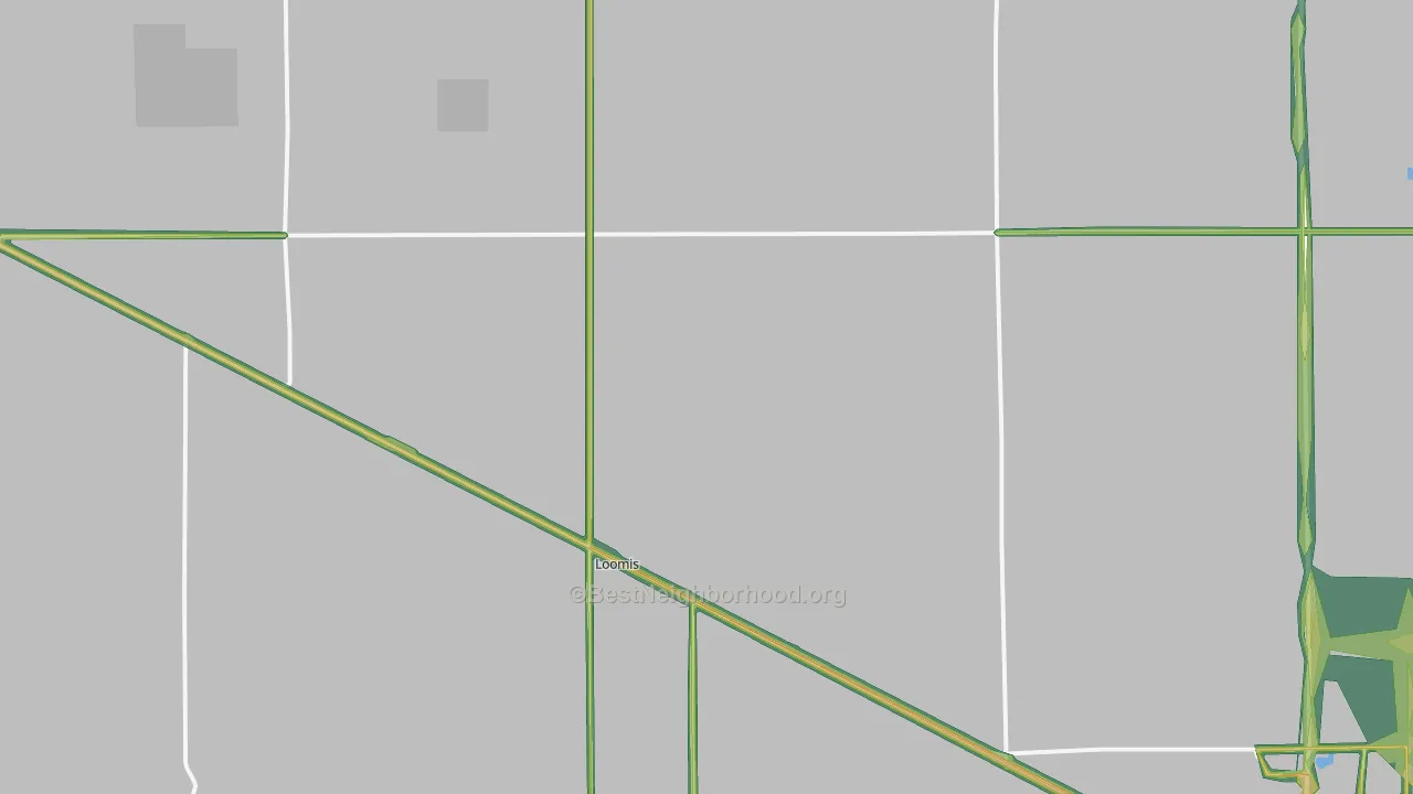 Loomis, NE Map of Noise Levels in Loomis