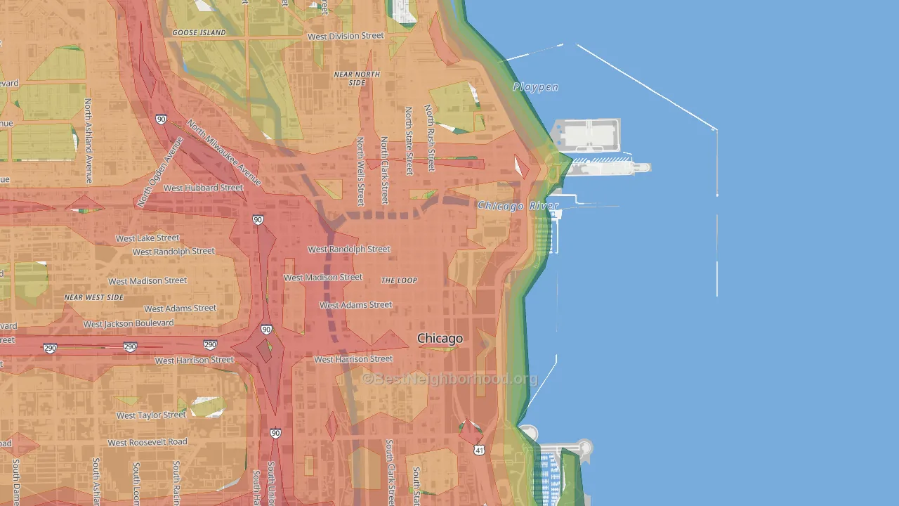 Loop, Chicago, IL Map of Noise Levels in Loop