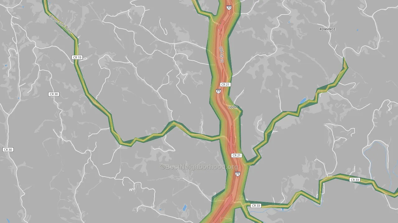 Loop, WV Map of Noise Levels in Loop