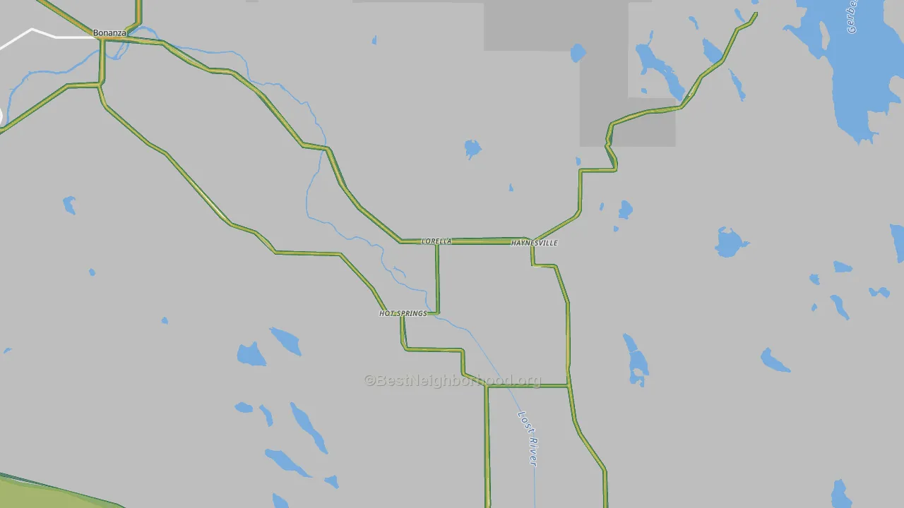 Lorella, OR Map of Noise Levels in Lorella