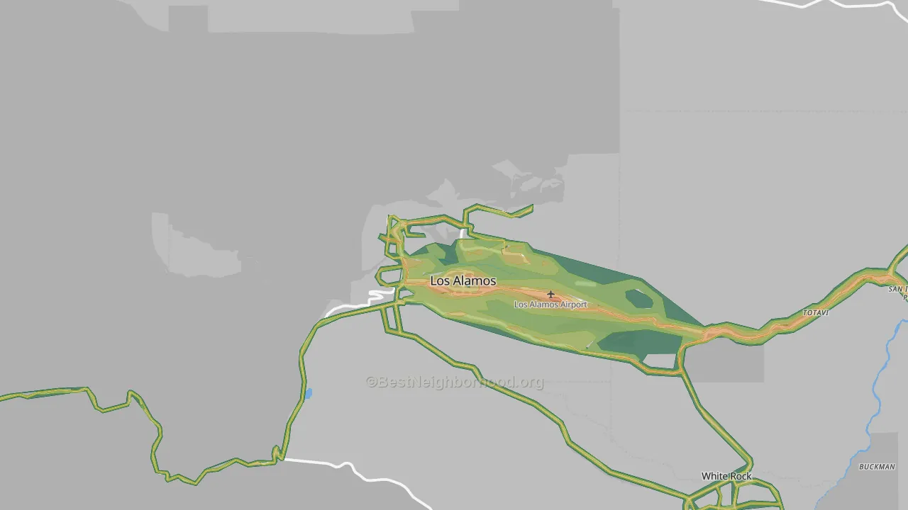 Los Alamos, NM Map of Noise Levels in Los Alamos
