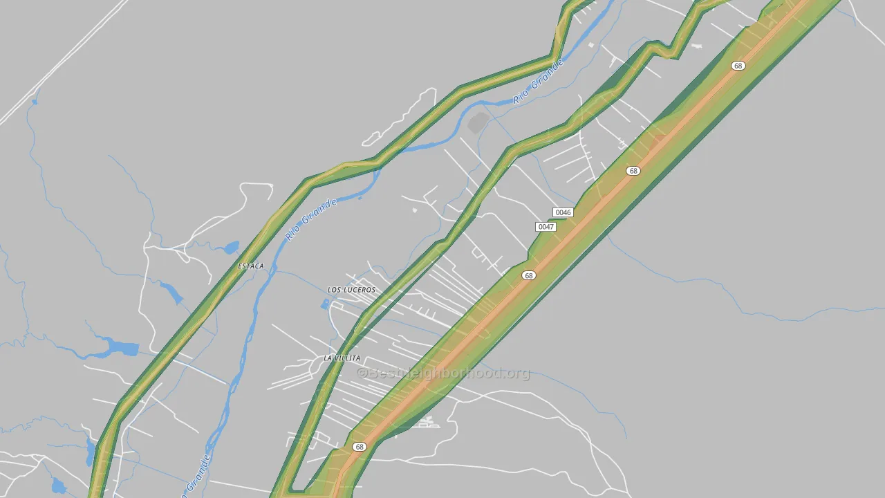 Los Luceros, NM Map of Noise Levels in Los Luceros