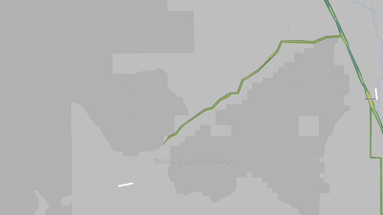 Lost River, ID Map of Noise Levels in Lost River