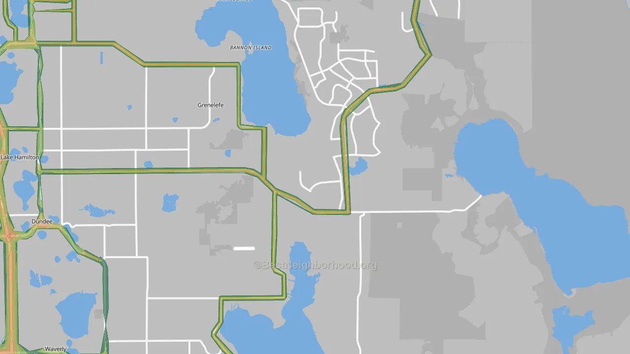 Loughman, FL Map of Noise Levels in Loughman
