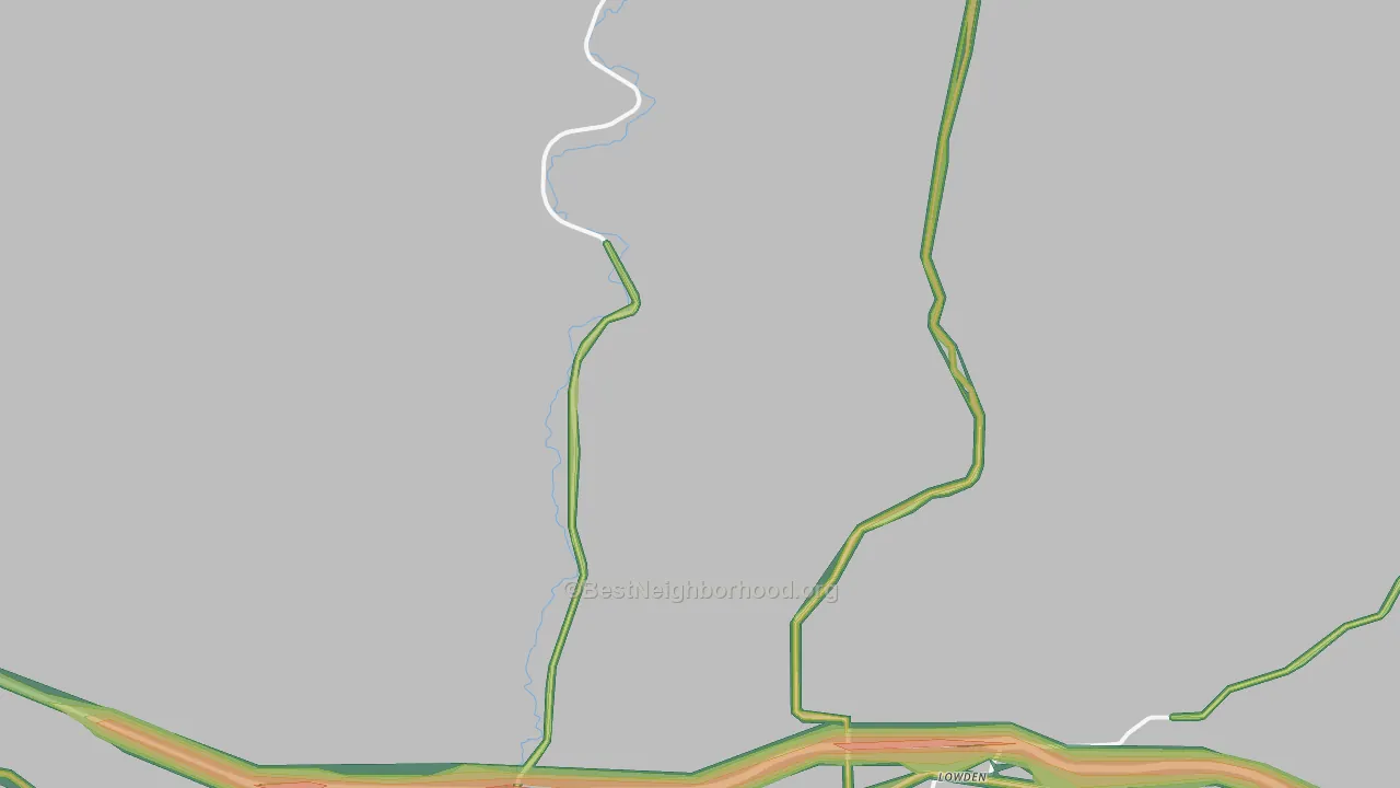 Lowden, WA Map of Noise Levels in Lowden