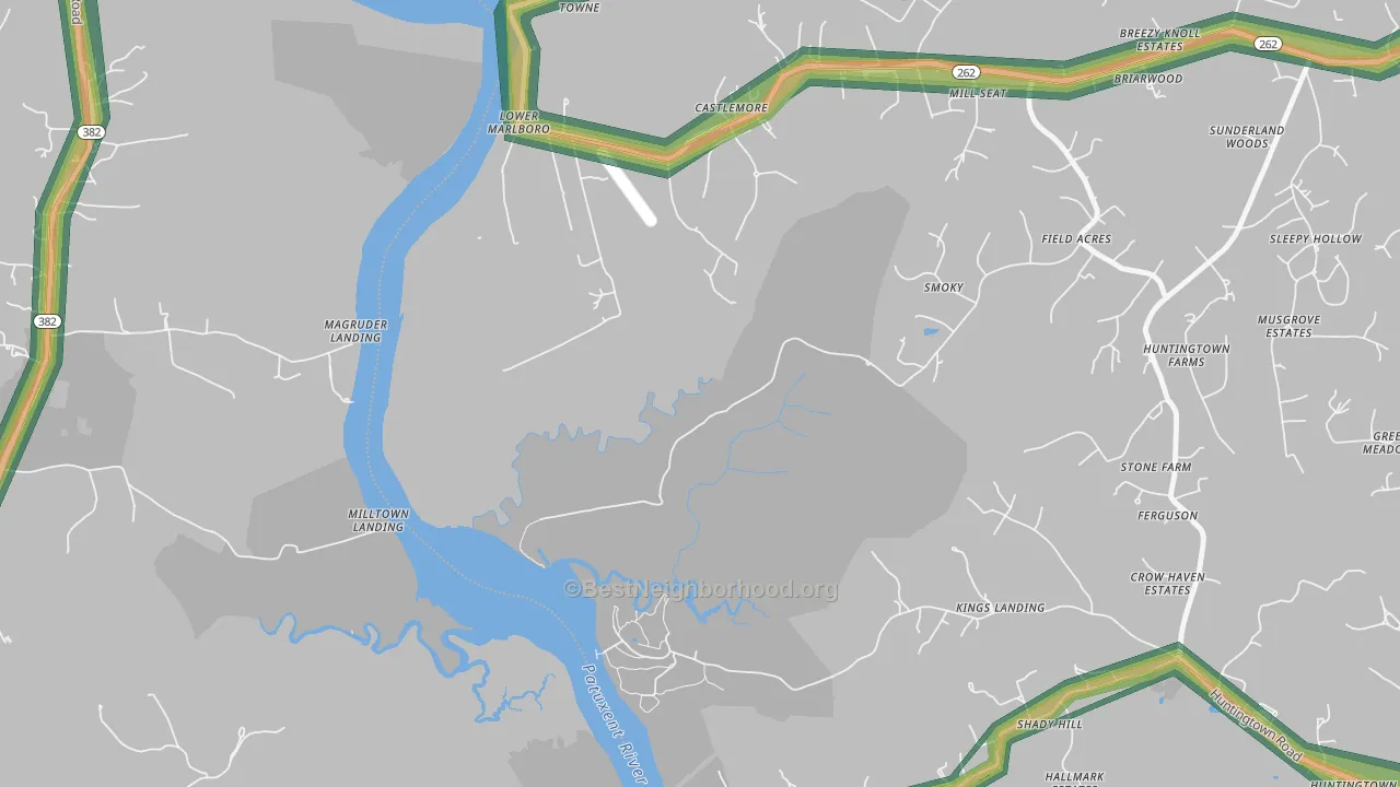 Lower Marlboro, MD Map of Noise Levels in Lower Marlboro