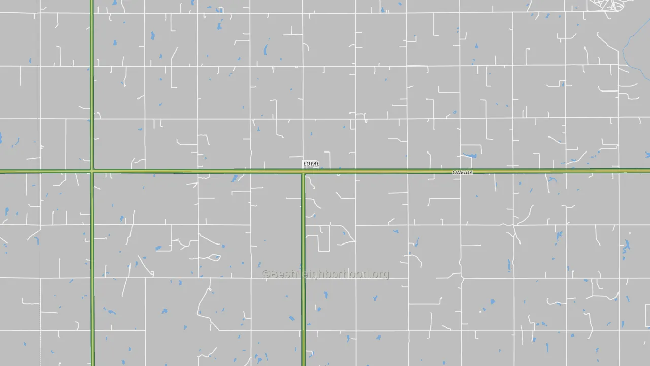 Loyal, OK Map of Noise Levels in Loyal