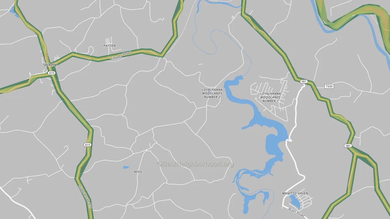 Loyalhanna Woodlands Number 2, PA Map of Noise Levels in Loyalhanna Woodlands Number 2