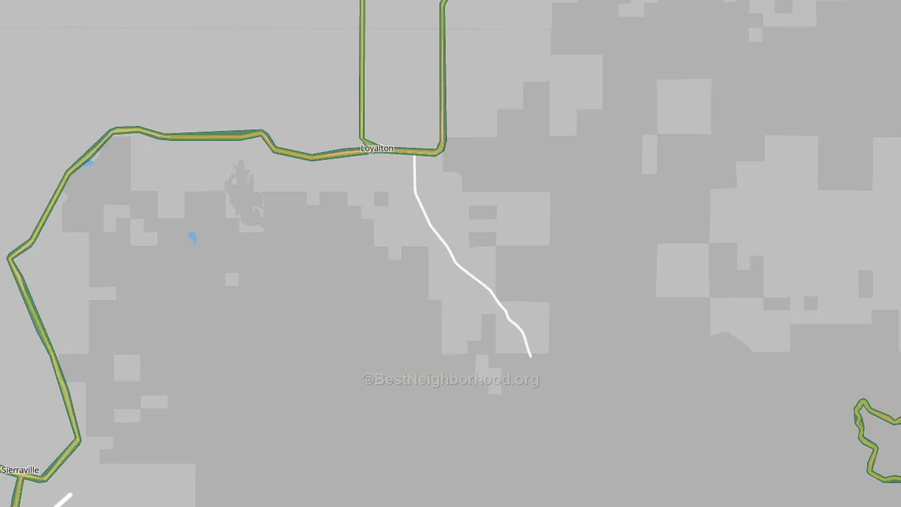 Loyalton, CA Map of Noise Levels in Loyalton