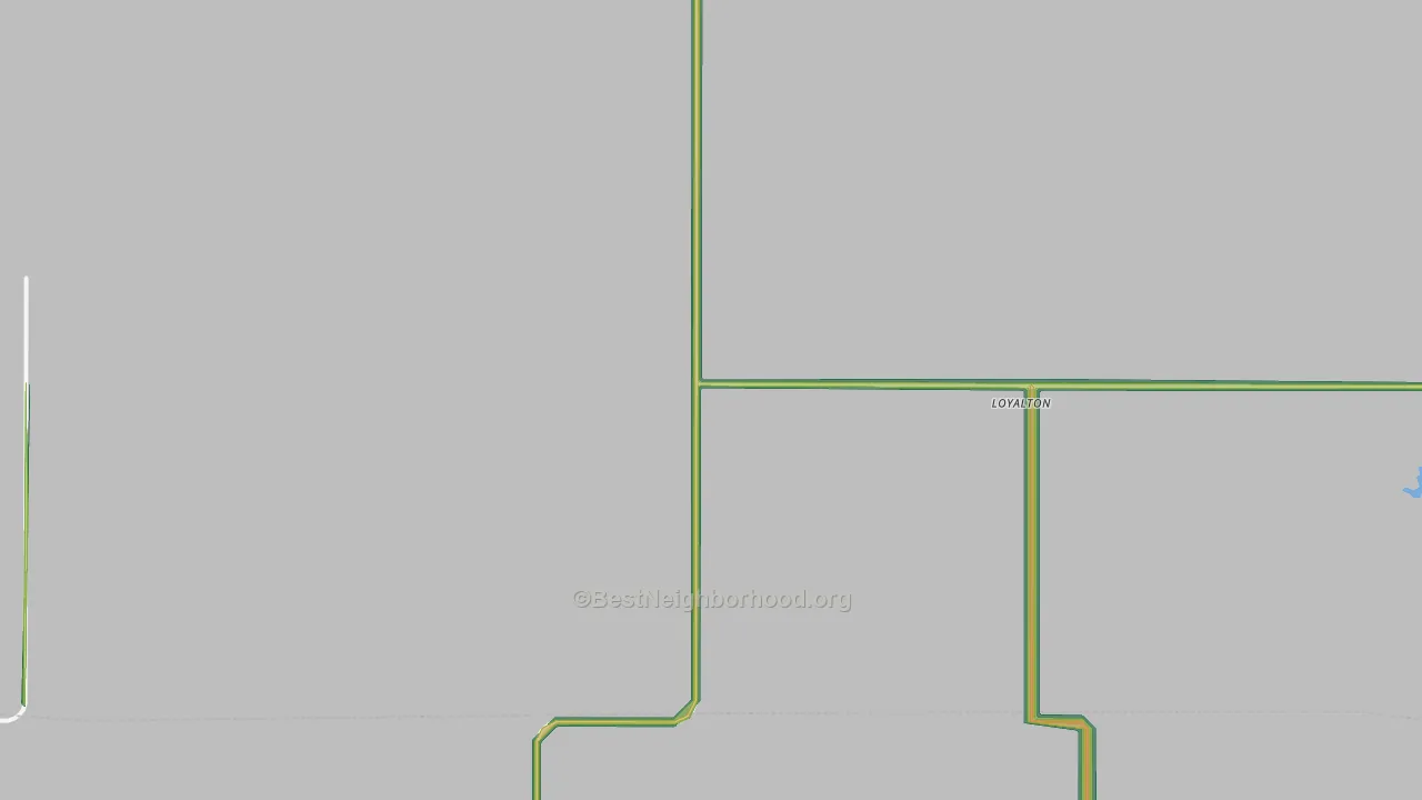 Loyalton, SD Map of Noise Levels in Loyalton