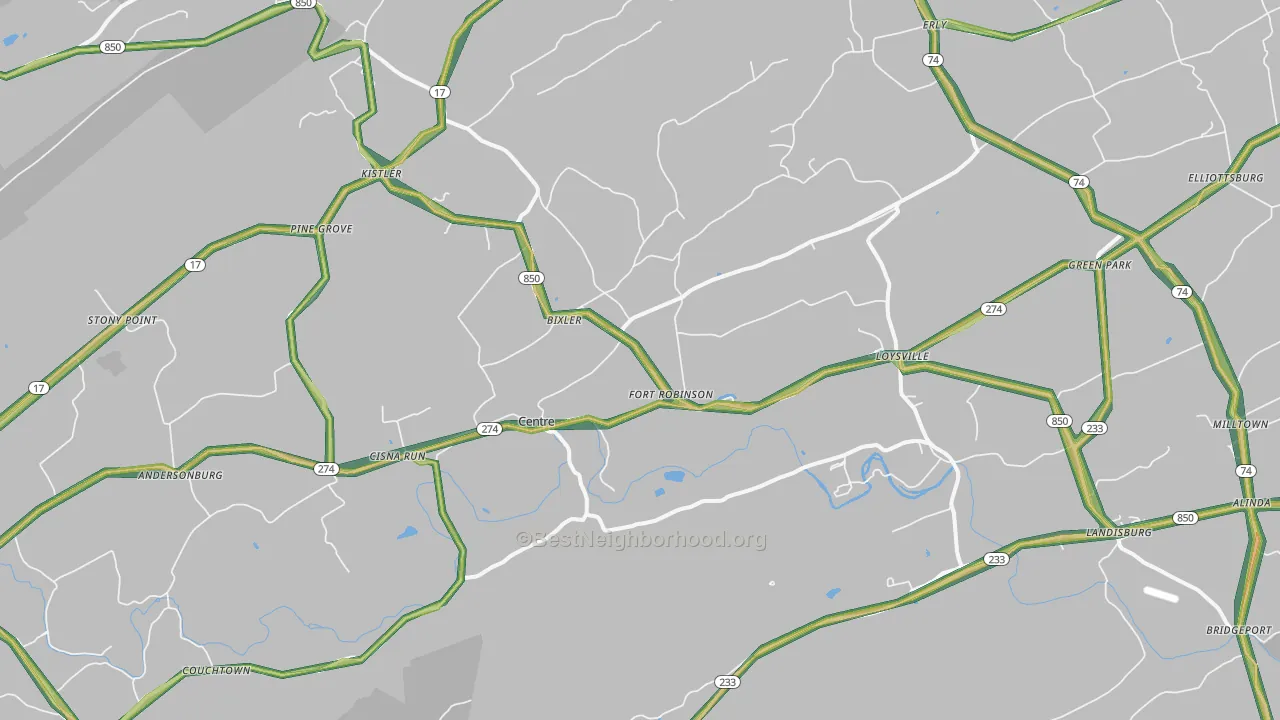 Loysville, PA Map of Noise Levels in Loysville