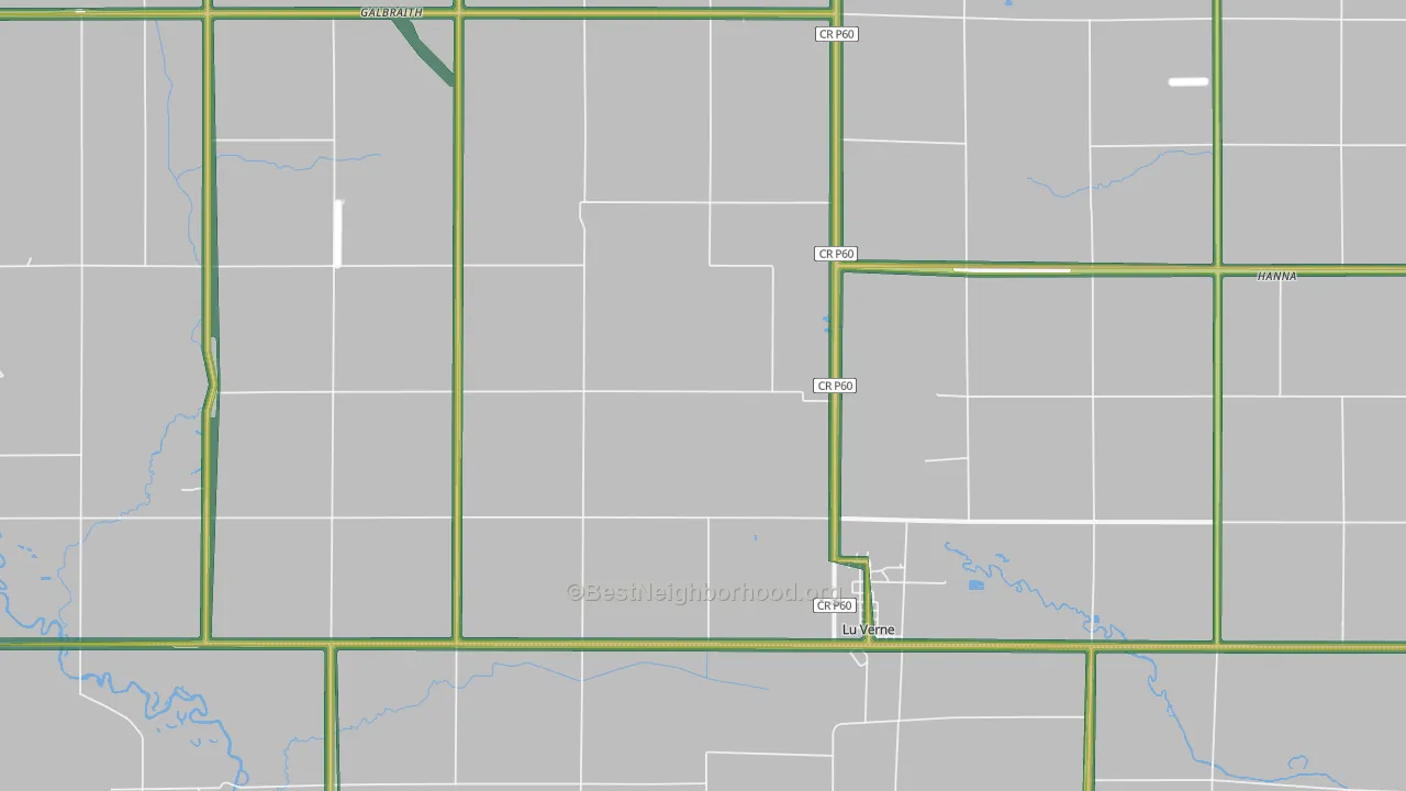 Lu Verne, IA Map of Noise Levels in Lu Verne