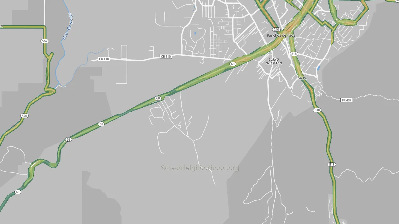 Lucero, NM Map of Noise Levels in Lucero