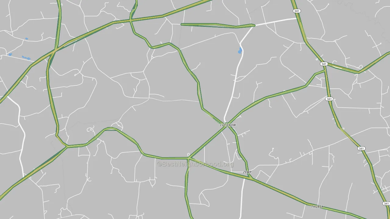 Lucknow, SC Map of Noise Levels in Lucknow
