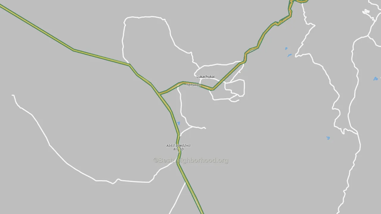 Lukachukai, AZ Map of Noise Levels in Lukachukai