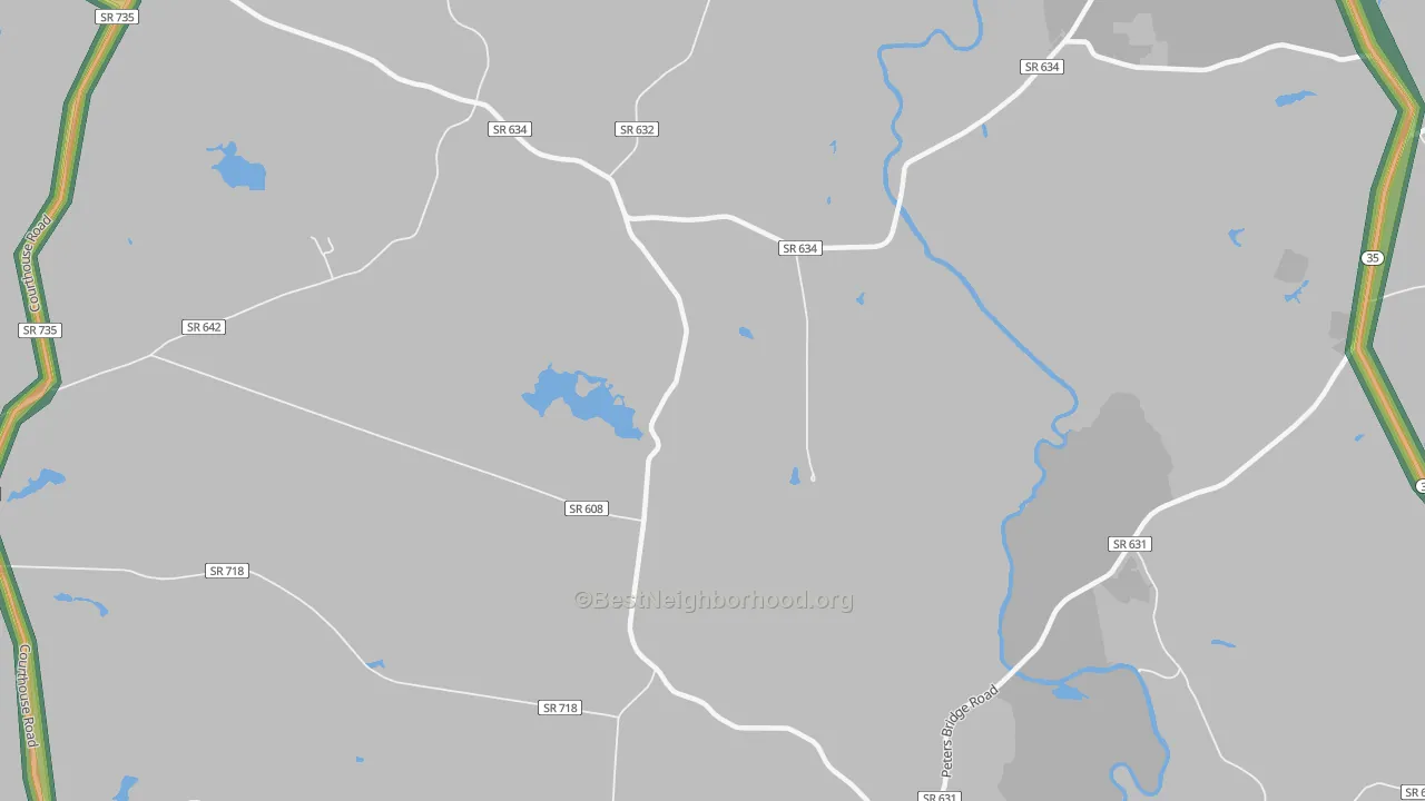 Lumberton, VA Map of Noise Levels in Lumberton