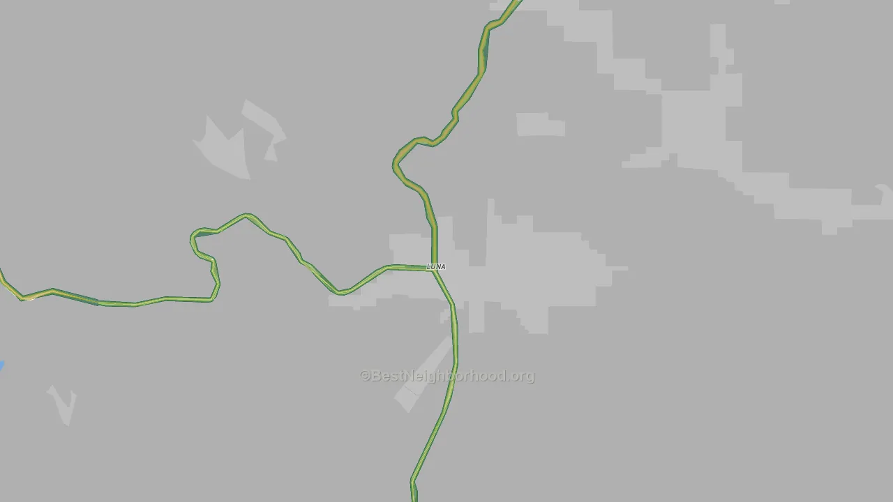 Luna, NM Map of Noise Levels in Luna