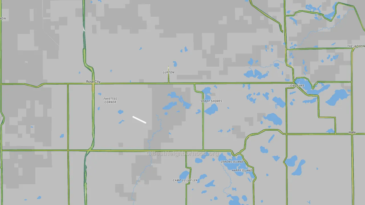 Lupton, MI Map of Noise Levels in Lupton