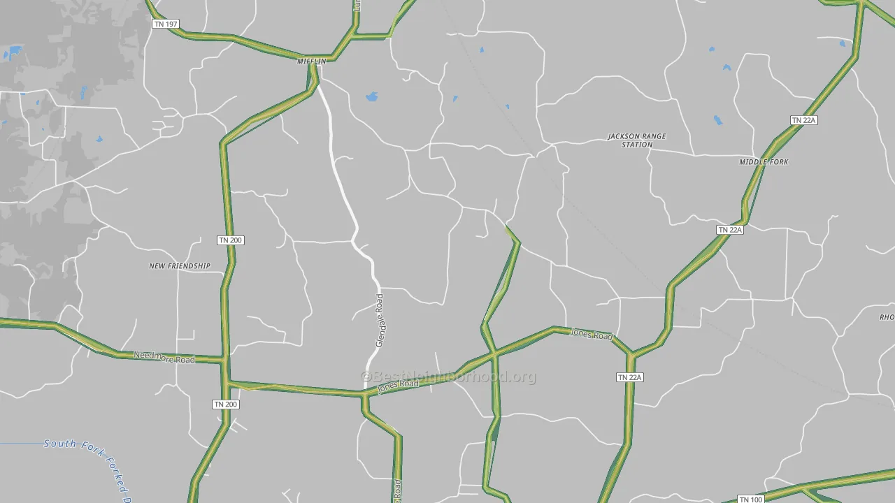 Luray, TN Map of Noise Levels in Luray