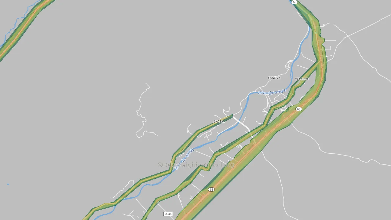 Lyden, NM Map of Noise Levels in Lyden