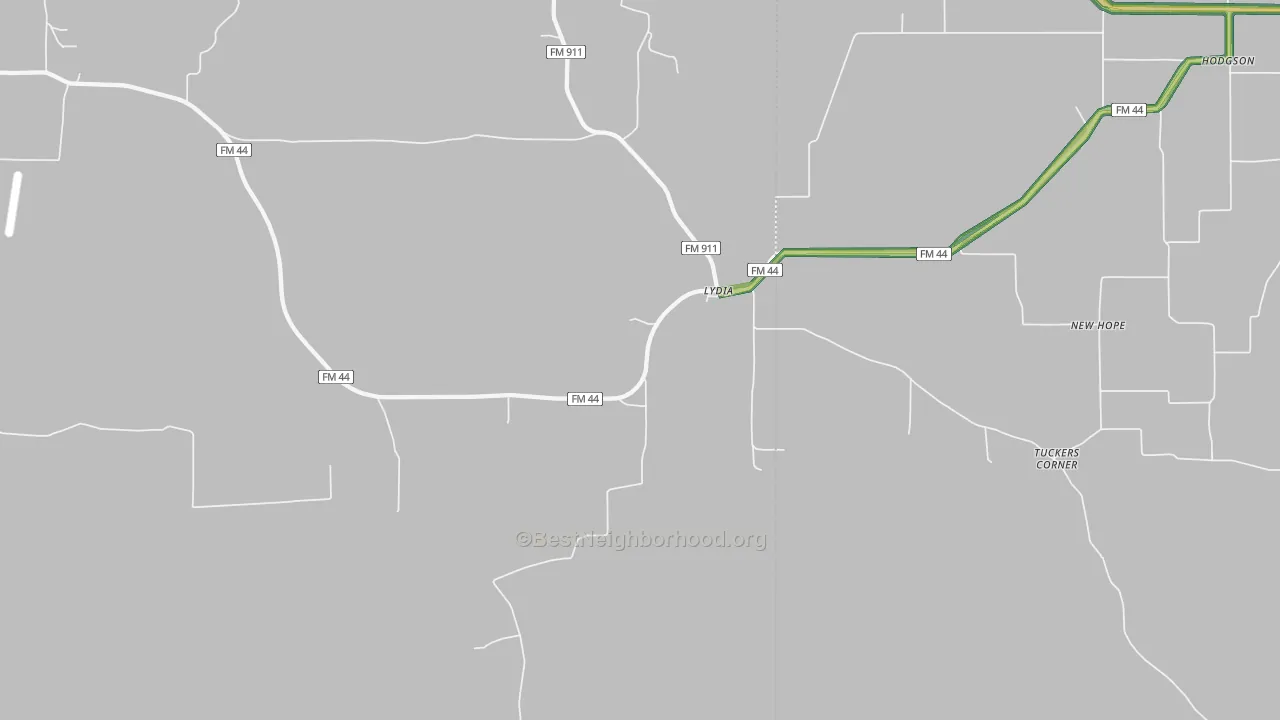 Lydia, TX Map of Noise Levels in Lydia