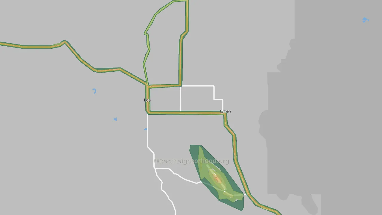 Lyman, UT Map of Noise Levels in Lyman