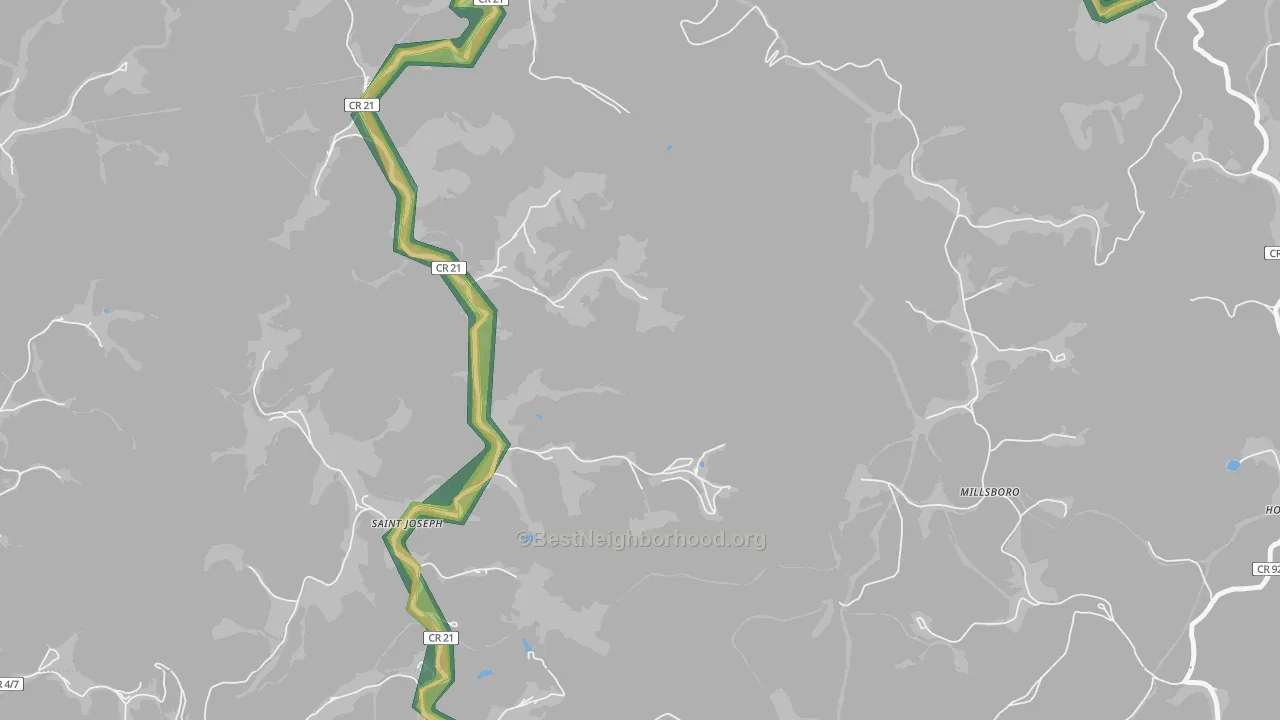Lynn Camp, WV Map of Noise Levels in Lynn Camp