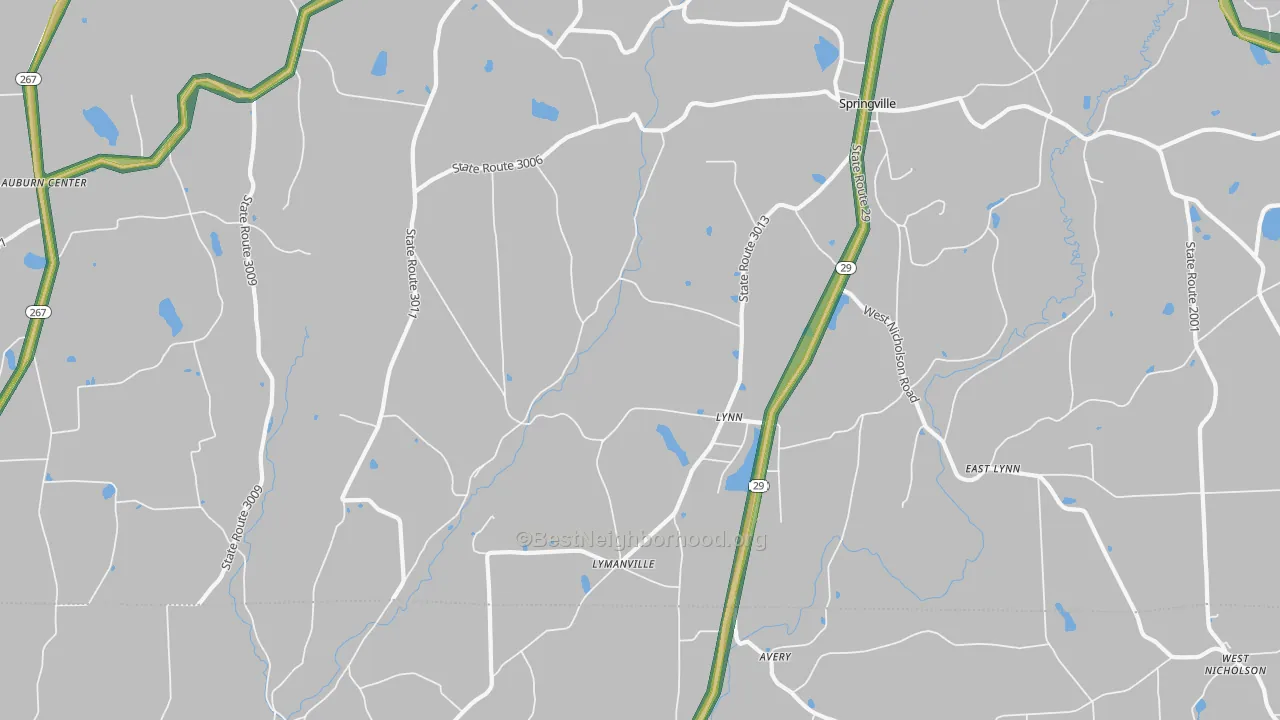 Lynn, PA Map of Noise Levels in Lynn