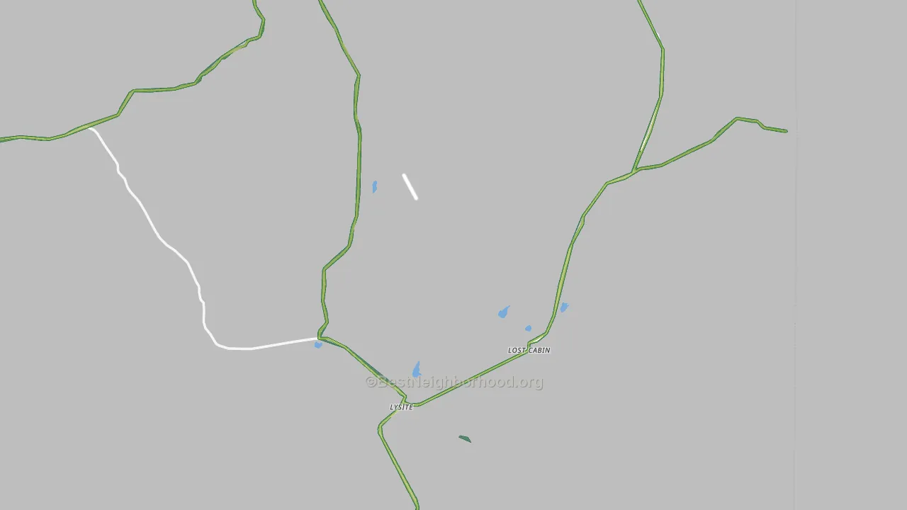 Lysite, WY Map of Noise Levels in Lysite