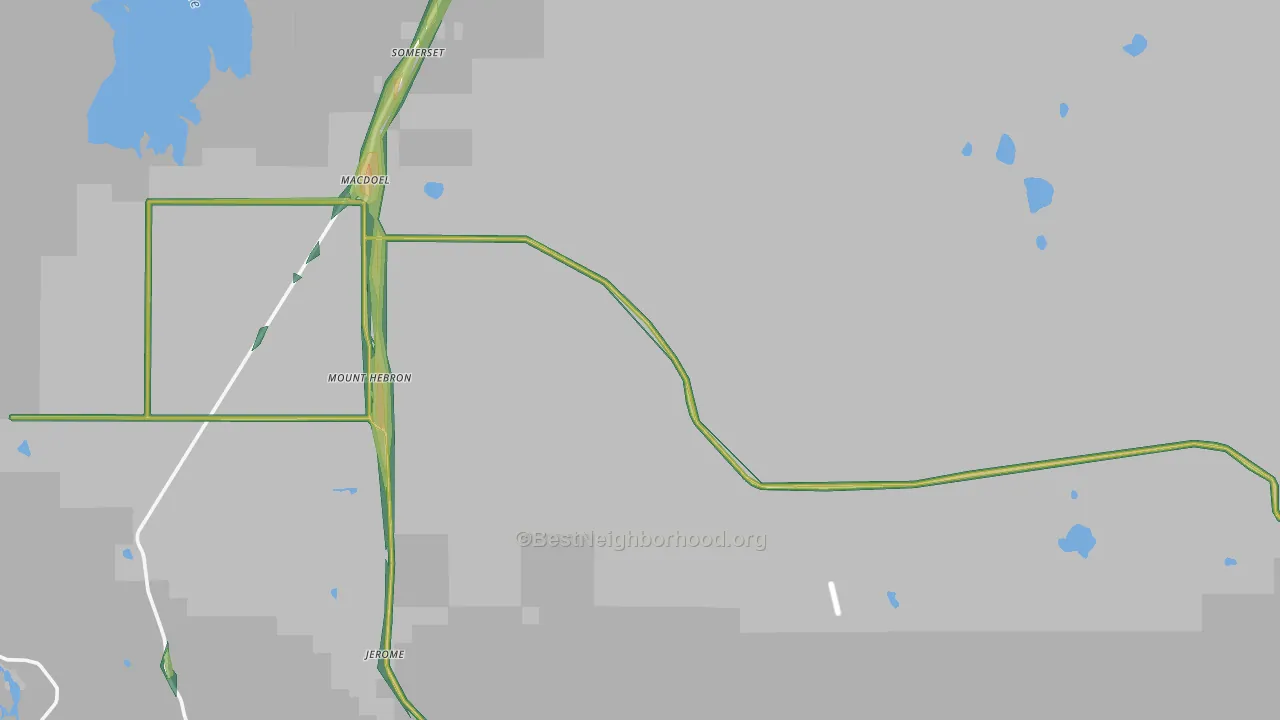 Macdoel, CA Map of Noise Levels in Macdoel