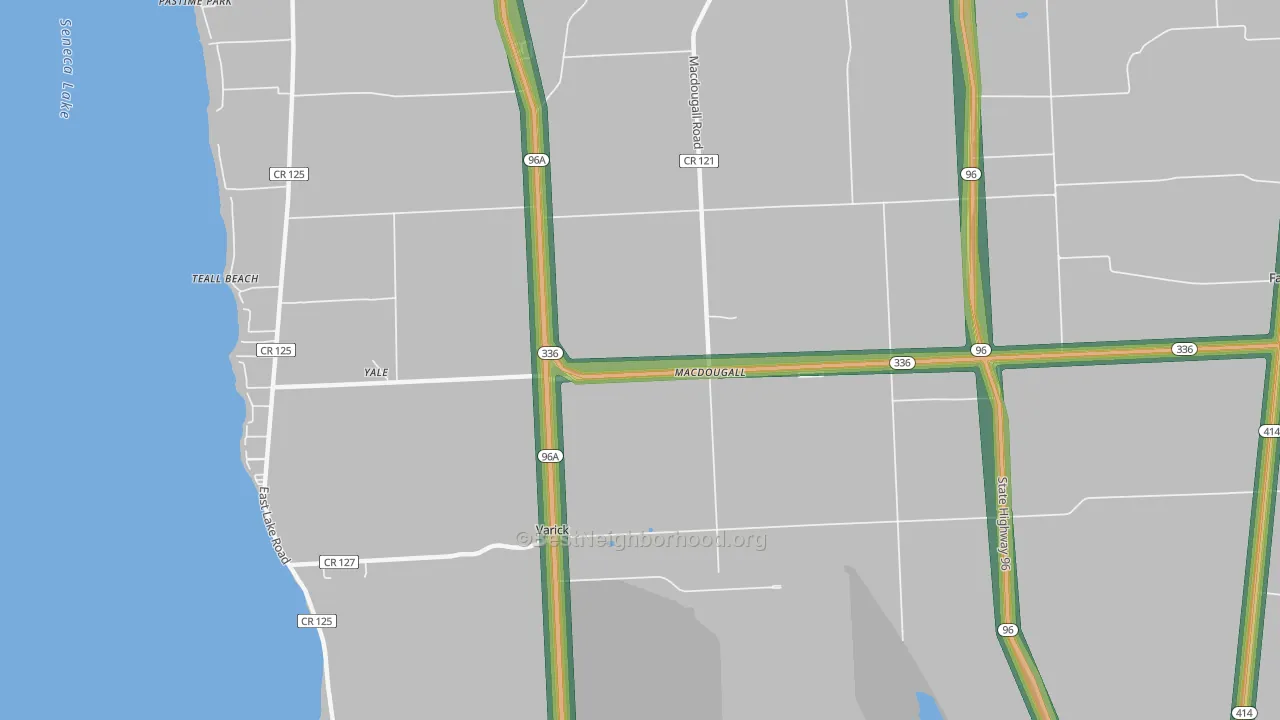 MacDougall, NY Map of Noise Levels in MacDougall