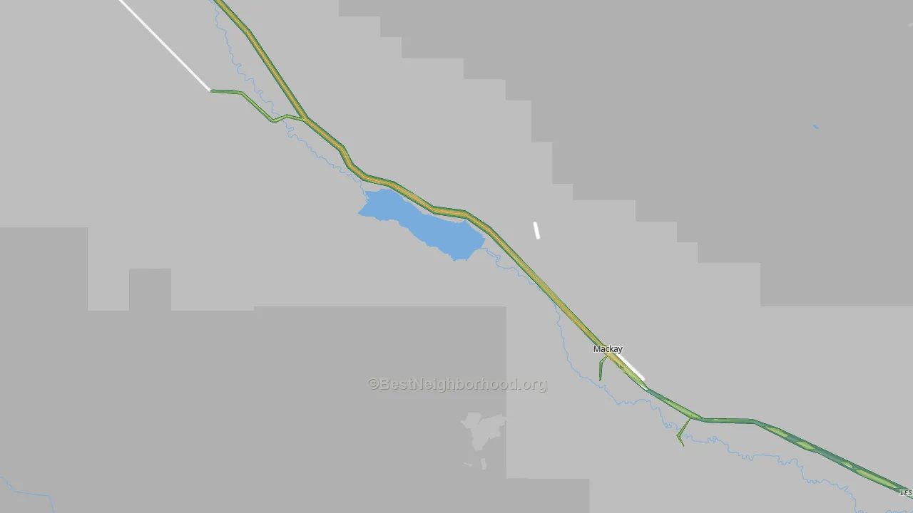 Mackay, ID Map of Noise Levels in Mackay