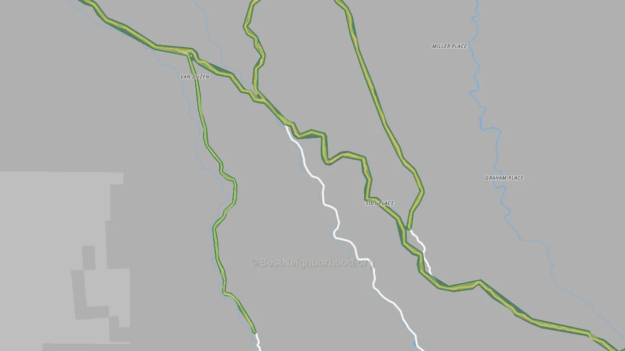 Mad River, CA Map of Noise Levels in Mad River