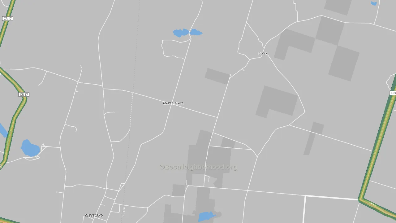 Madison Center, NY Map of Noise Levels in Madison Center