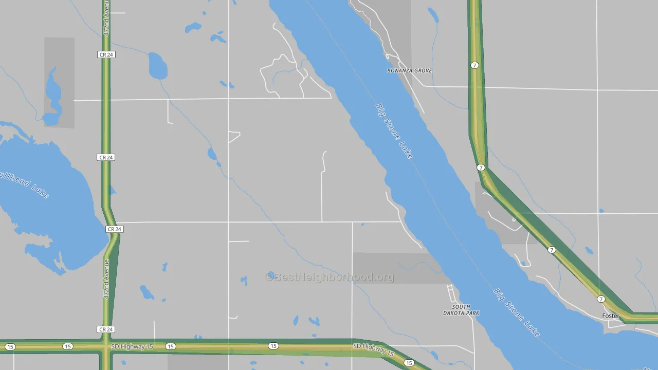 Madsen Beach, SD Map of Noise Levels in Madsen Beach