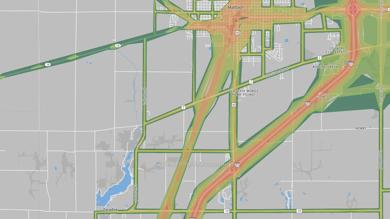 Magnet, IL Map of Noise Levels in Magnet