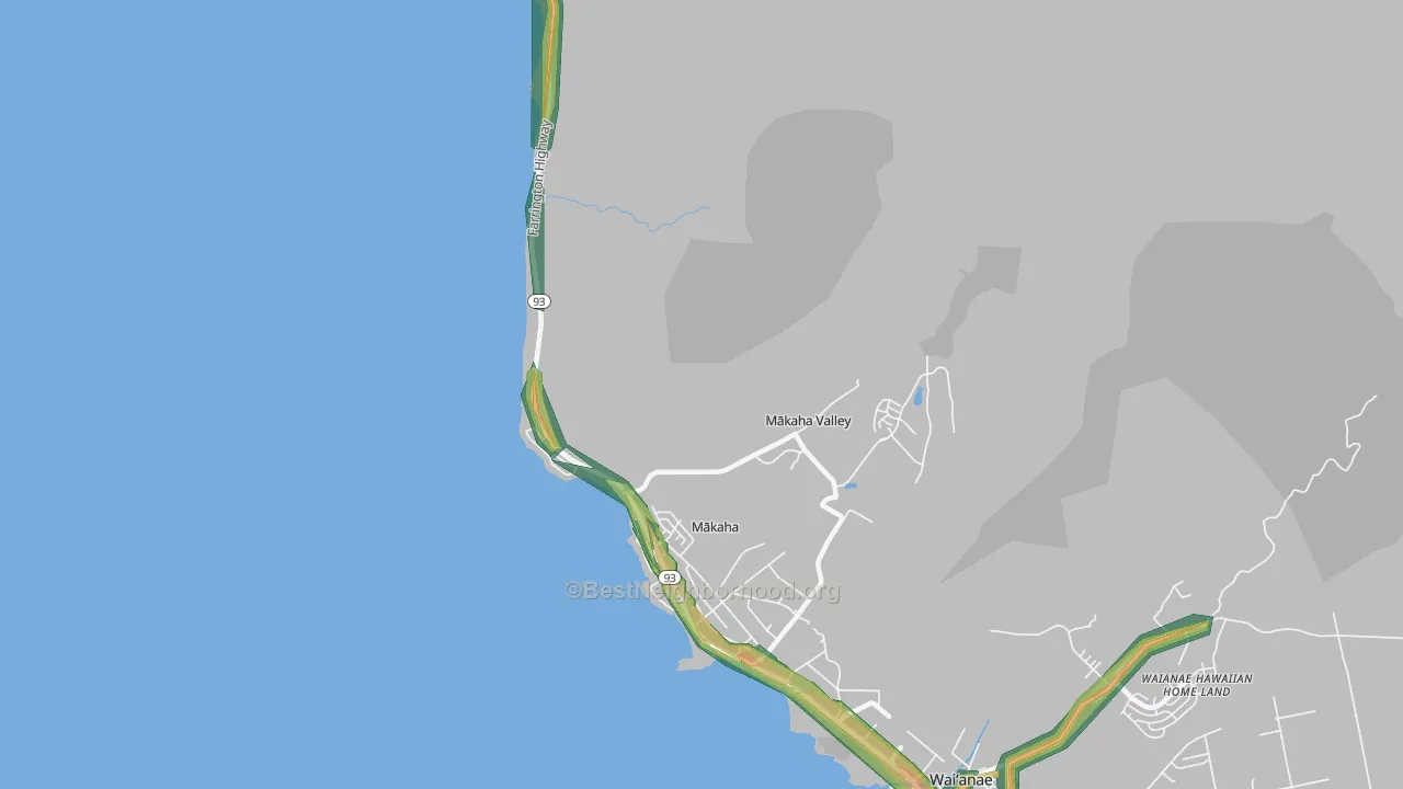Makaha, HI Map of Noise Levels in Makaha