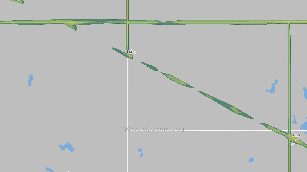 Makoti, ND Map of Noise Levels in Makoti