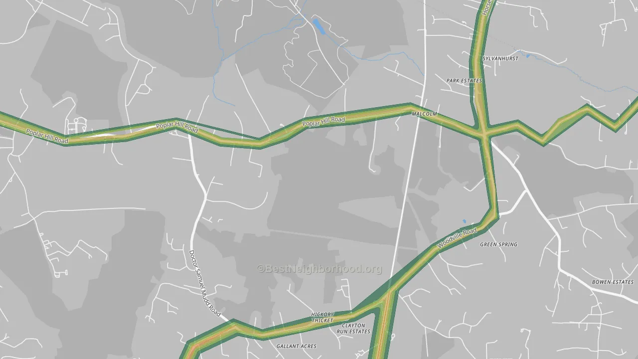 Malcolm, MD Map of Noise Levels in Malcolm