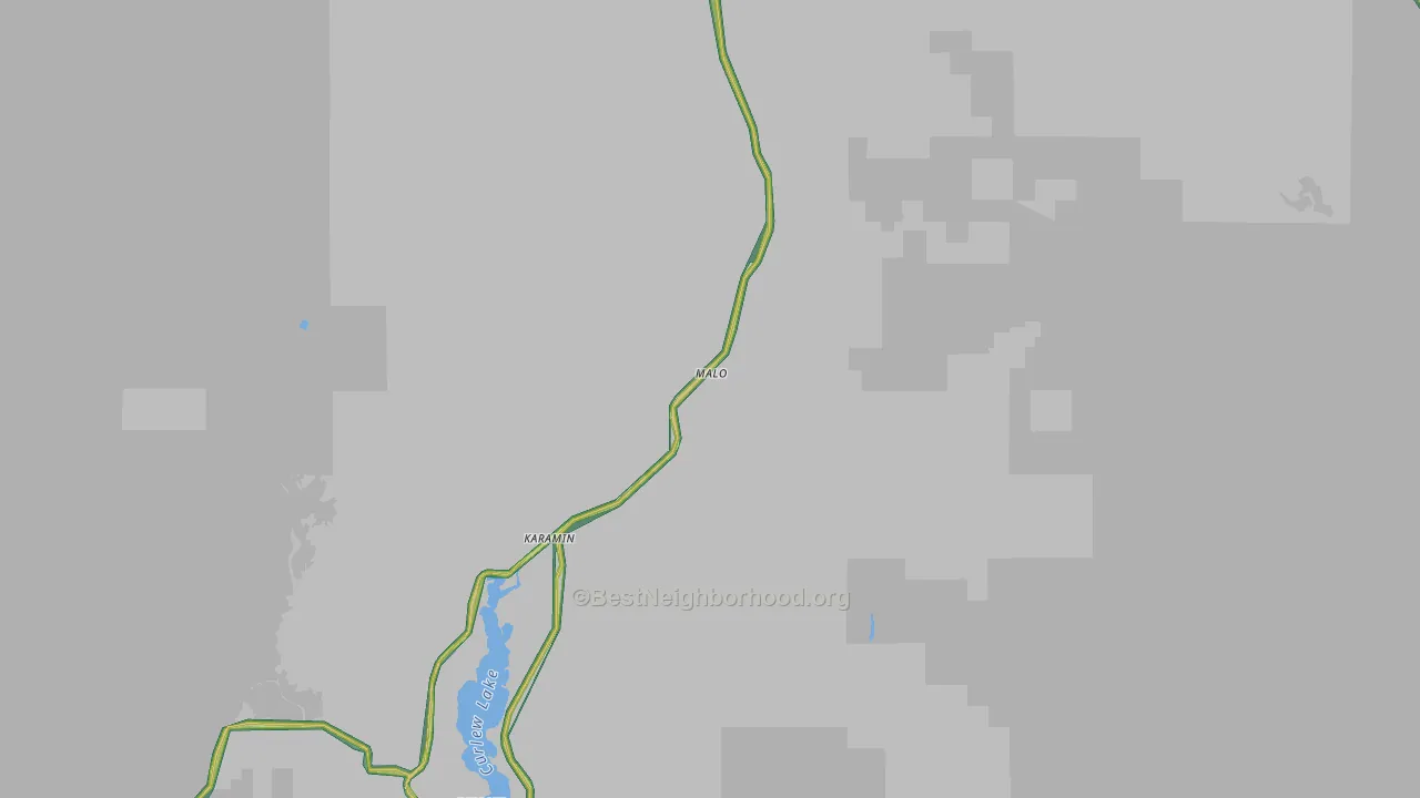 Malo, WA Map of Noise Levels in Malo